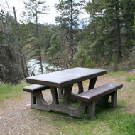 Picnic Bench on nature trail